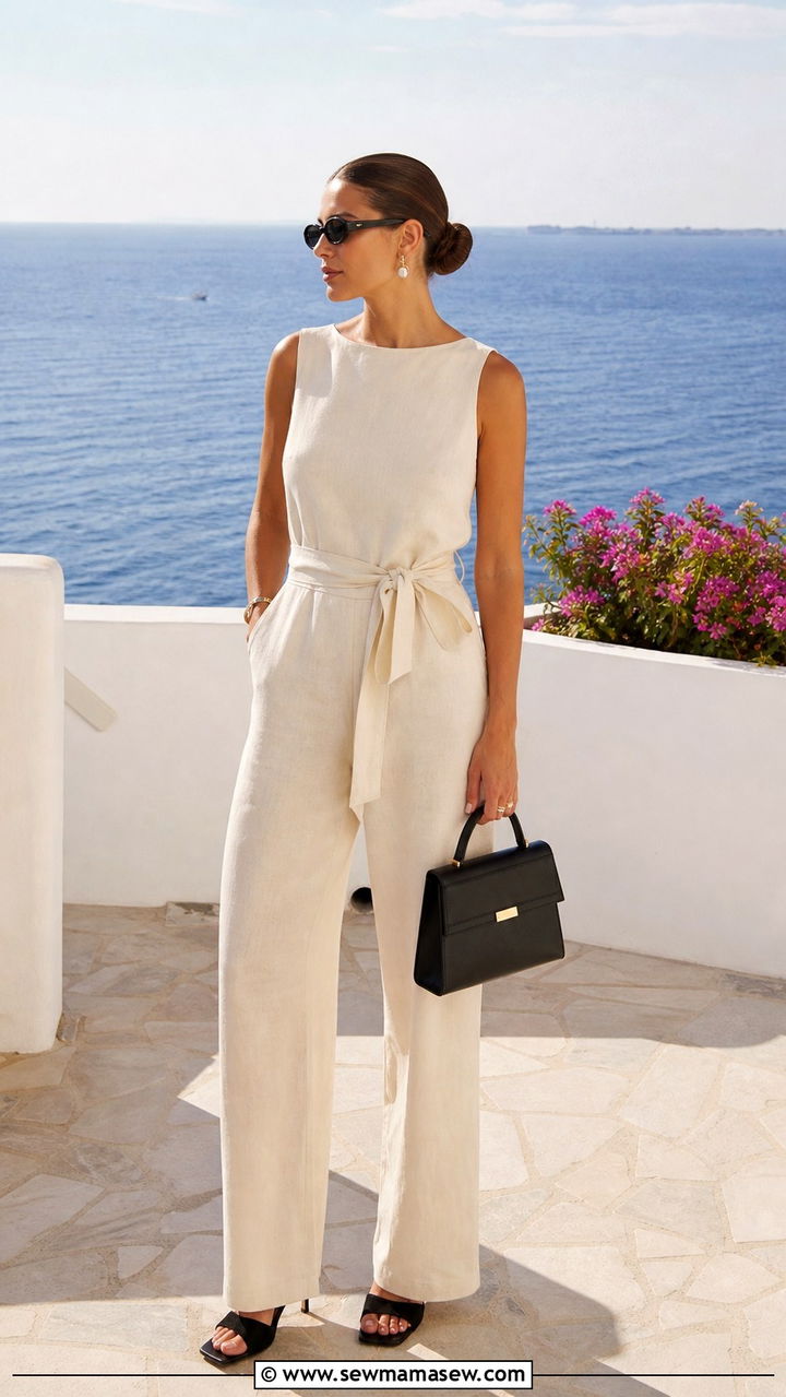 Linen Jumpsuit Old Money Resort Look - 40 Old money outfit ideas