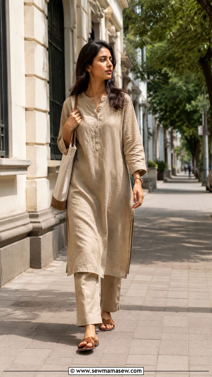 Linen Kurta With Trouser - 20 Modest outfit ideas for Pakistan