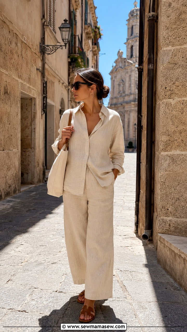 Linen Matching Co Ord Set Vacation Outfit - 25 2 week vacation outfit ideas