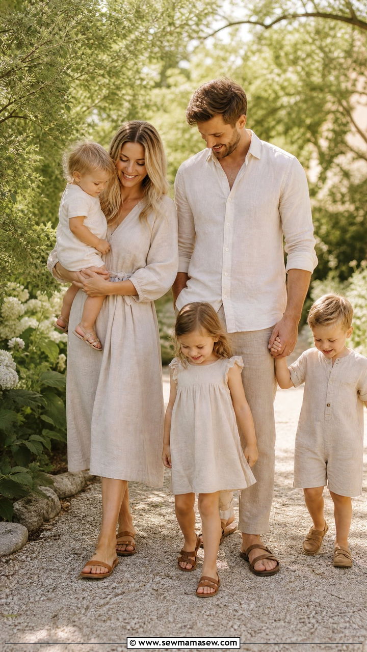 Linen Neutrals Family Outfit - 30 Matching spring family outfits