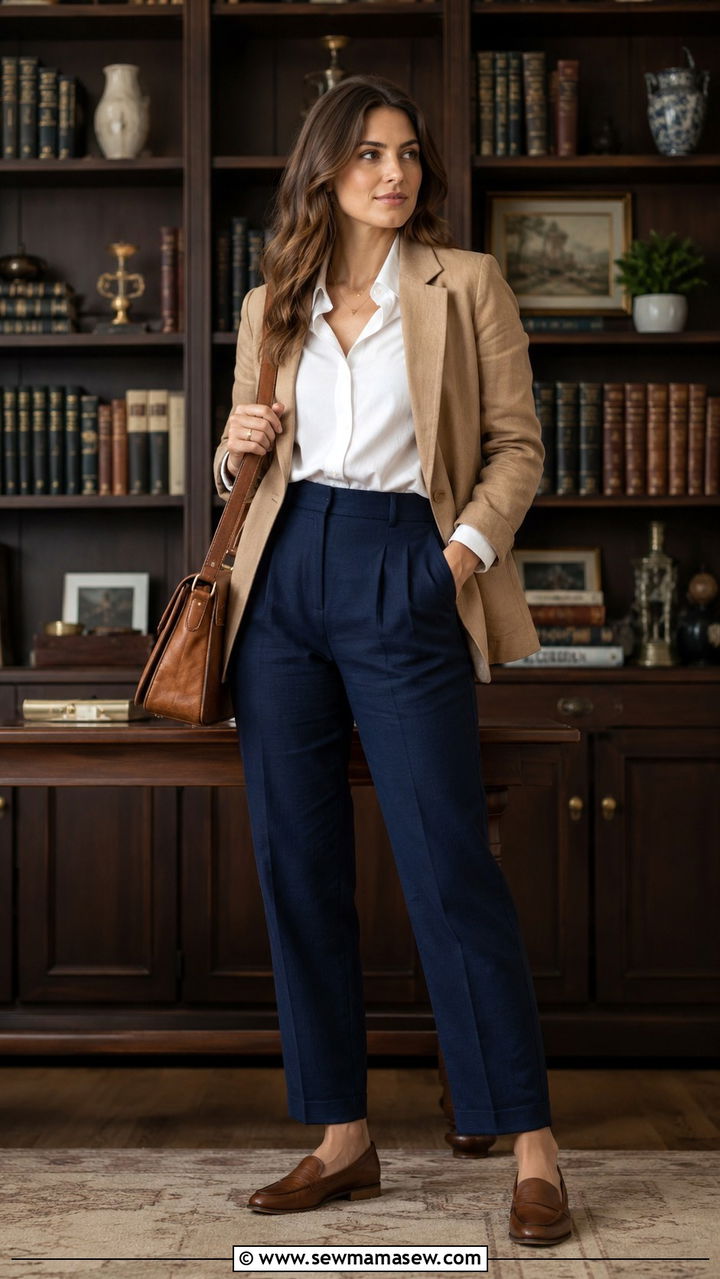 Linen Pants With Blazer And Loafers - 30 Linen pants outfit ideas with a blazer