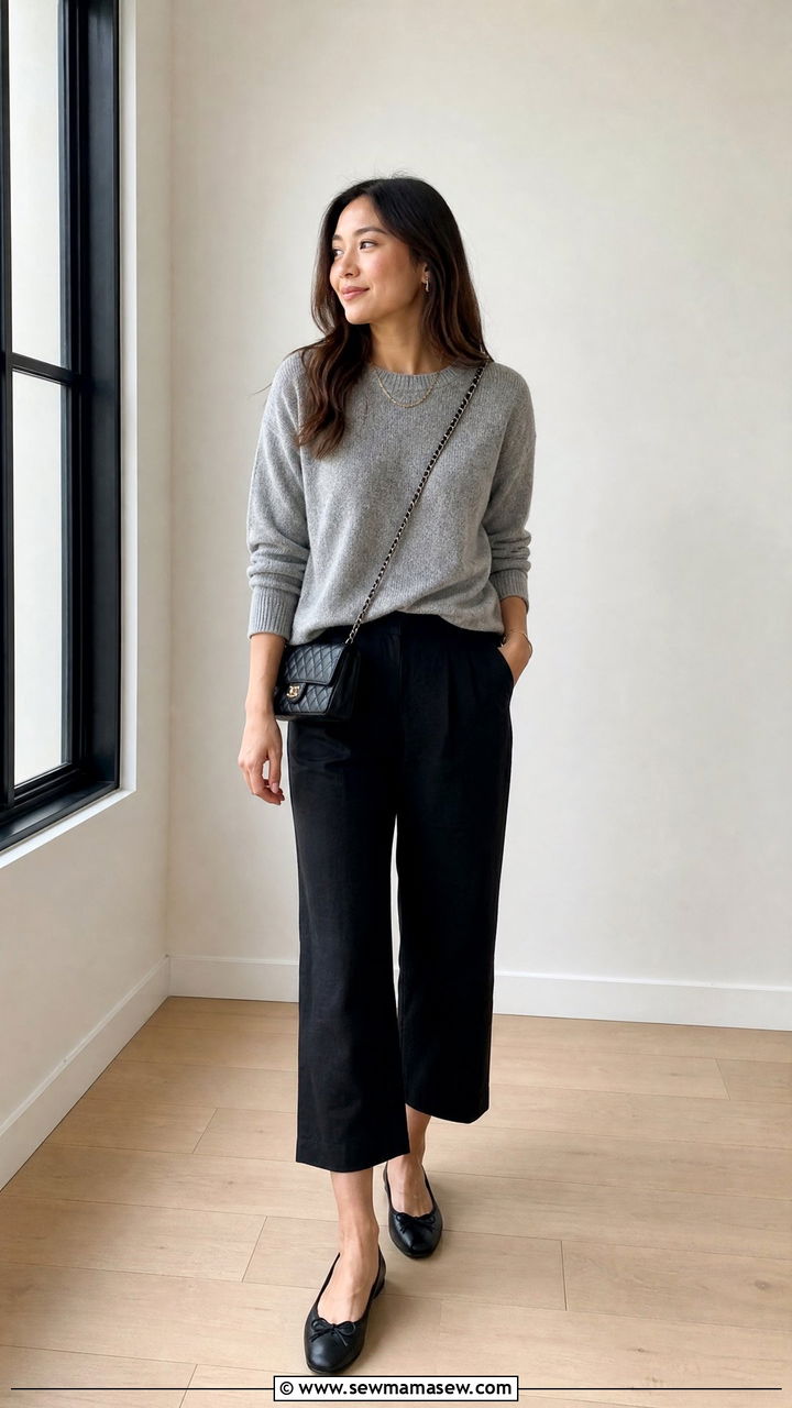 Linen Pants and Ballet Flats - 25 chic linen pants outfit ideas
