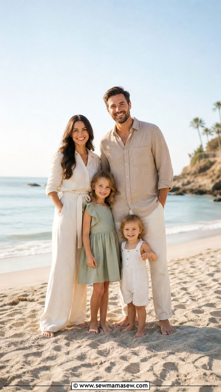 Linen Sets for the Whole Family - 40 Spring family photo outfits