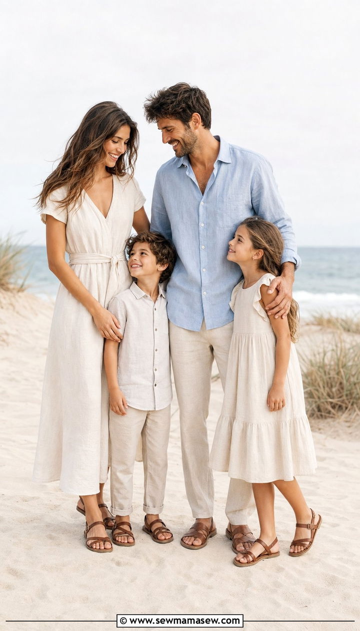 Linen Shirt Family Photo Outfits Spring 2026 - 25 Family photo outfit ideas spring 2026