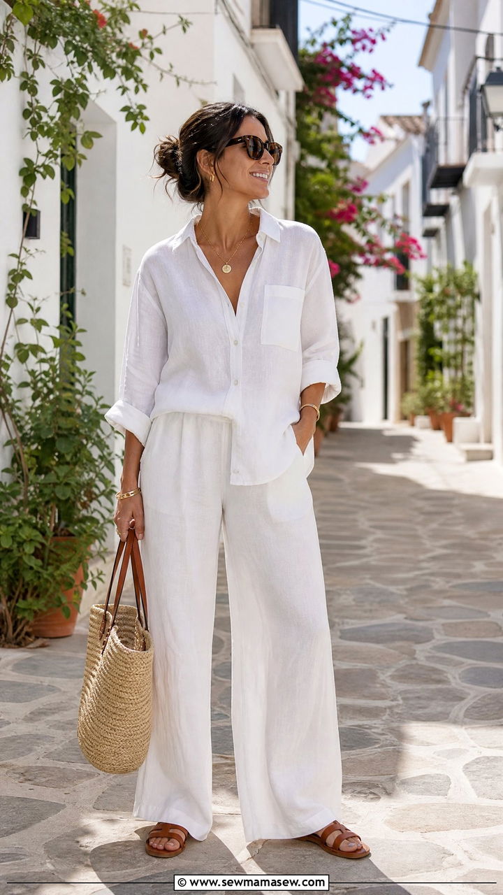 Linen Shirt and Trousers Outfit - 30 Developer outfit ideas