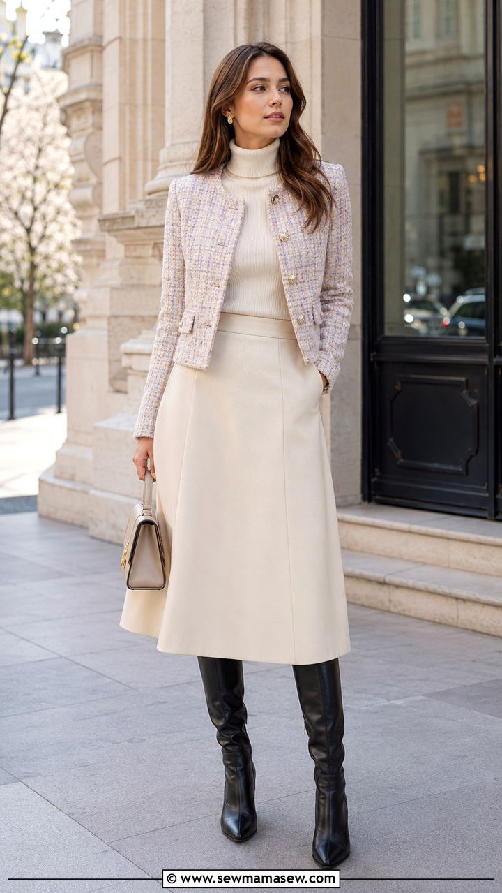 Linen Shirt with Palazzo Pants and Flat Sandals - 30 spring transition outfit ideas