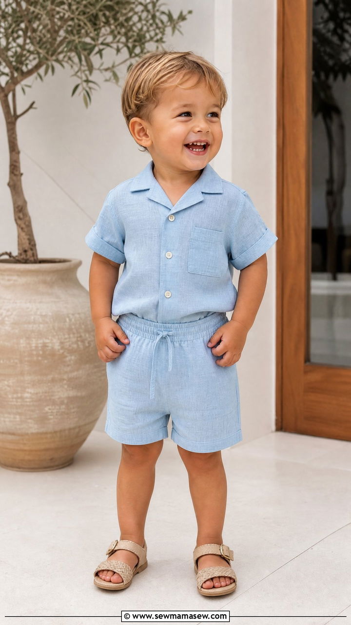 Linen Two Piece Set - 30 Summer outfits for kids