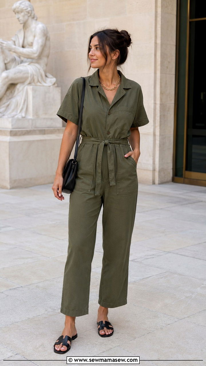 Linen blazer and shorts August office outfit - 25 August outfit ideas 2026