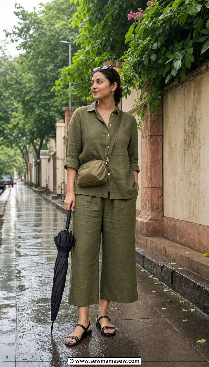 Linen co ord set for monsoon - 25 Delhi outfit ideas