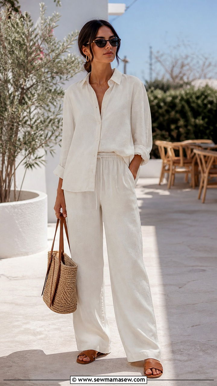 Linen co ord set spring brunch outfit - 40 Spring brunch outfits