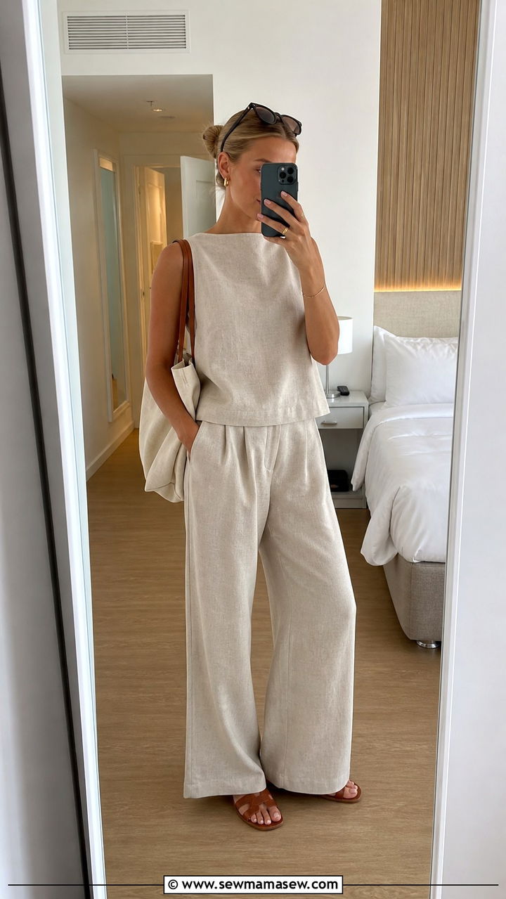 Linen outfit Vienna summer - 40 What to wear in Vienna