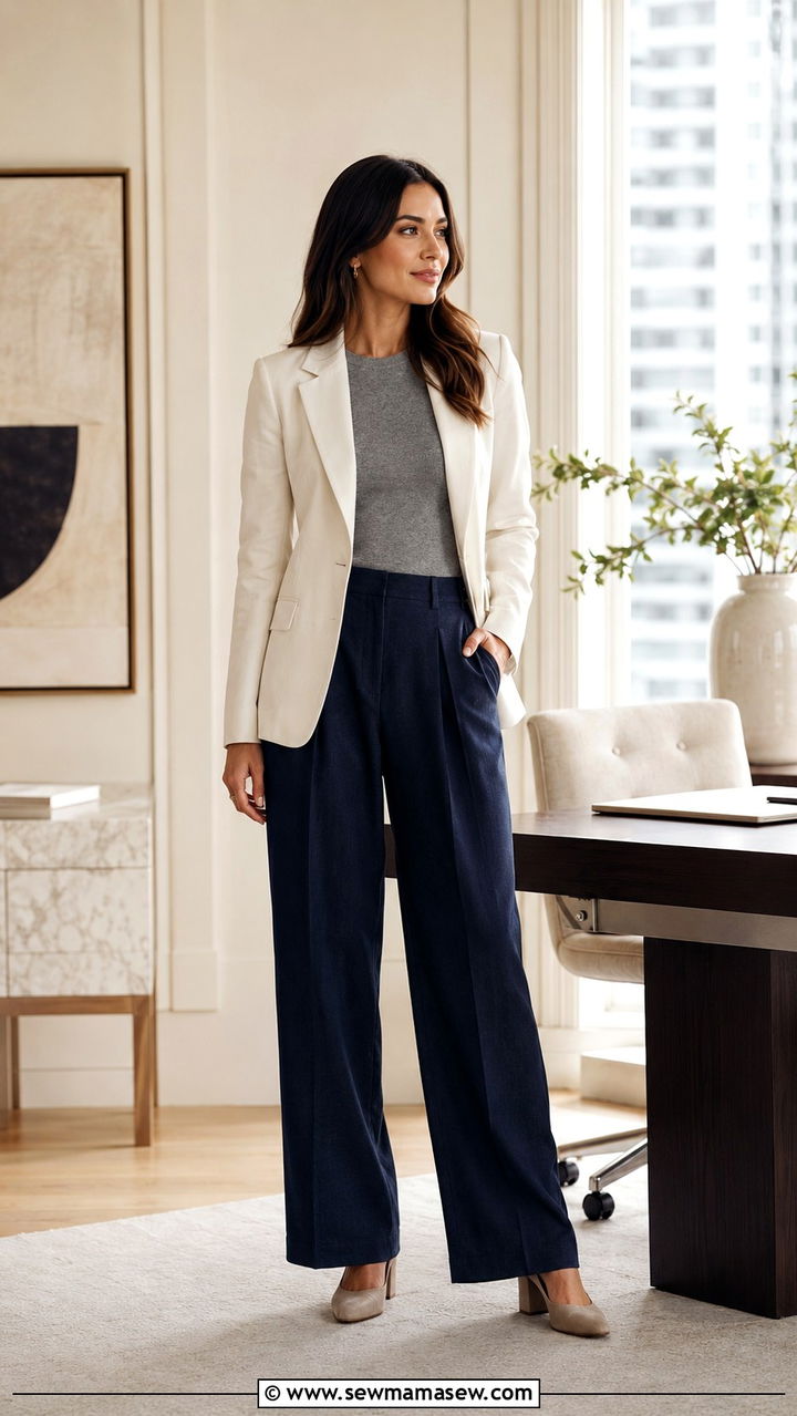 Linen pants outfit for work - 30 How to style linen pants
