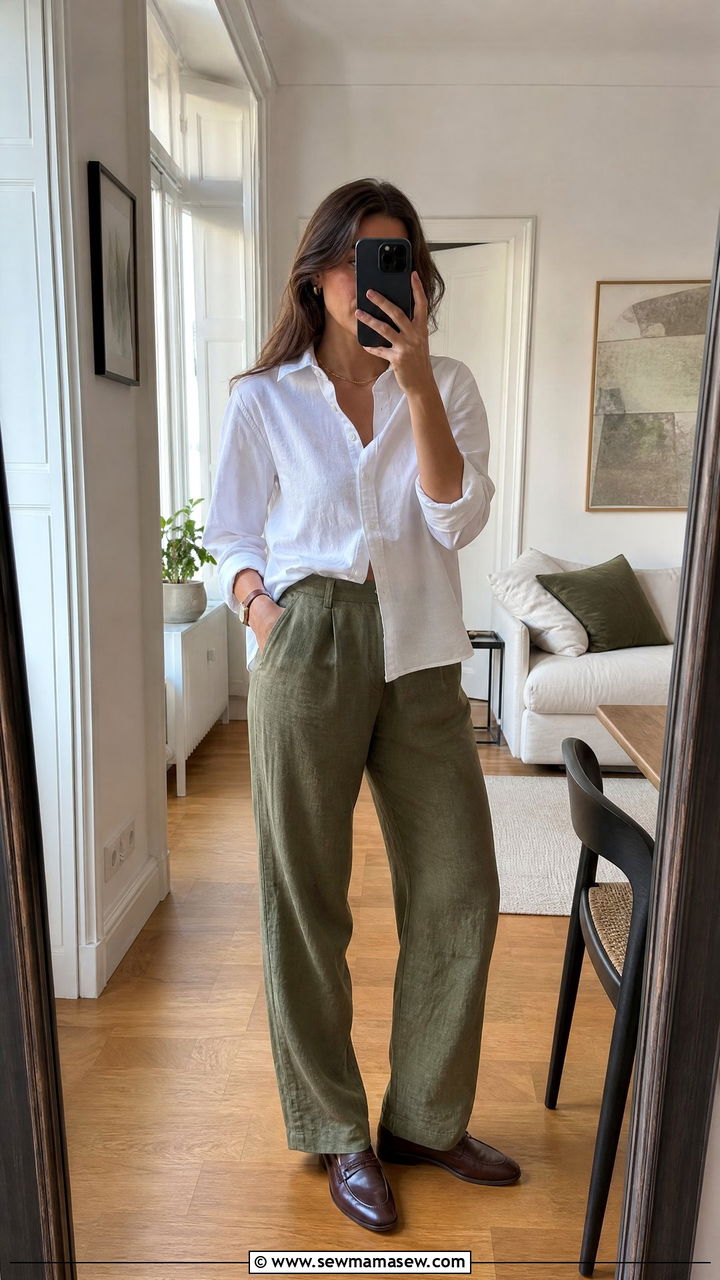 Linen pants with button down shirt - 30 How to style linen pants