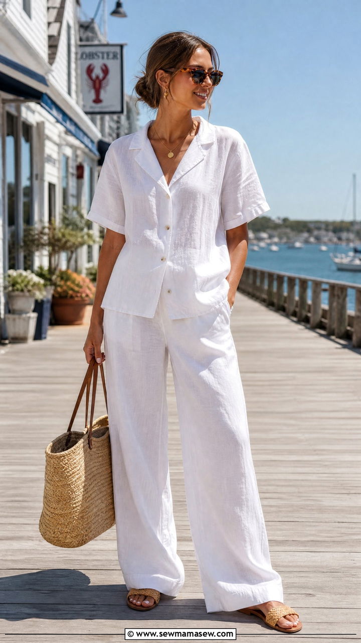 Linen two piece set outfit - 25 How to dress in your 20s
