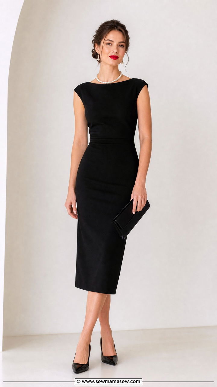 Little Black Dress with Pearl Accessories - 30 elegant outfit ideas for women