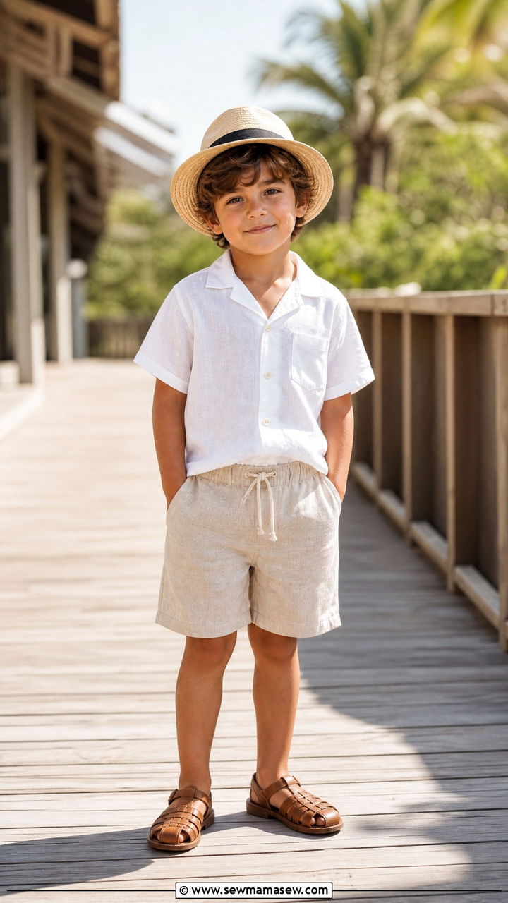 Little Boy Linen Outfit for Summer - 25 Little boy outfit ideas