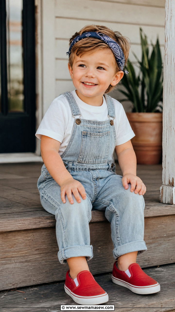 Little Boy Overalls and Tee Outfit - 25 Little boy outfit ideas