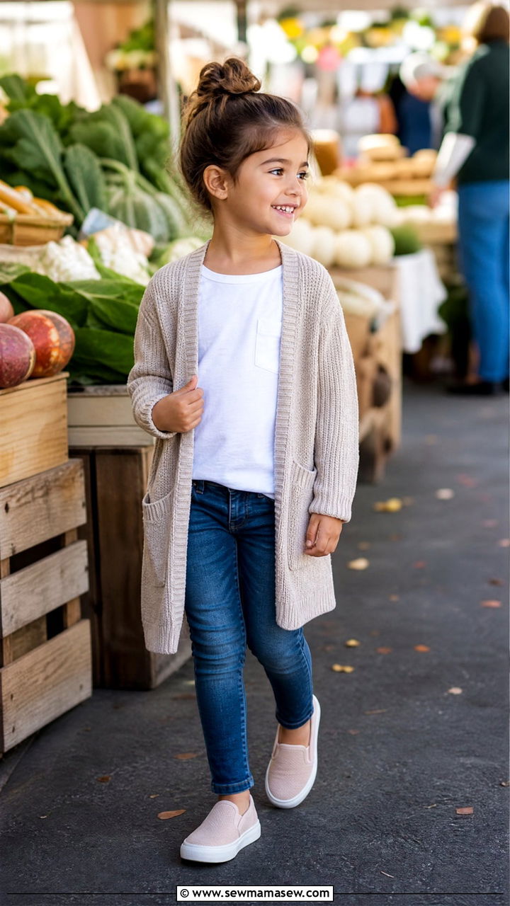 Little Girl Cardigan And Jeans Outfit - 25 Little girl outfit ideas
