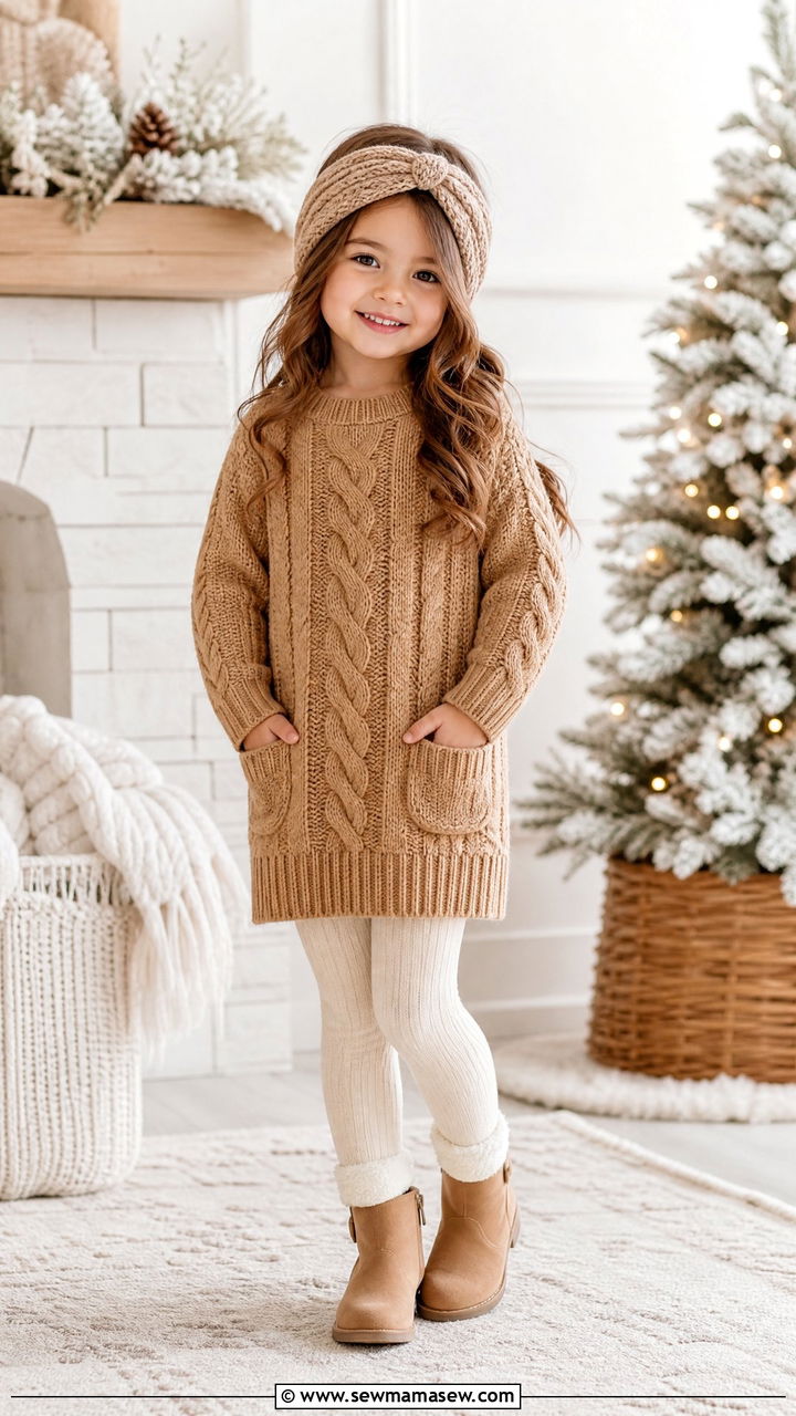 Little Girl Sweater Dress With Boots - 25 Little girl outfit ideas
