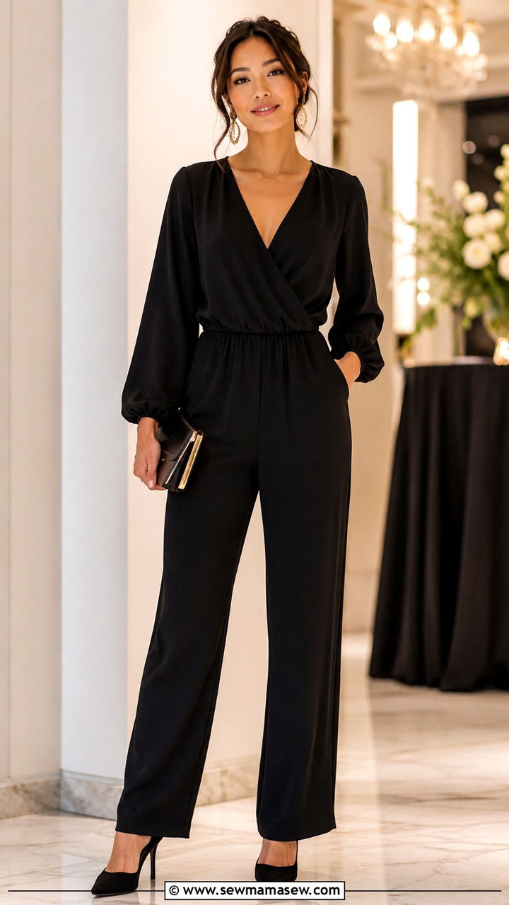 Loft Petite Drapey V Neck Jumpsuit Outfit - 25 Petite outfit ideas from Loft