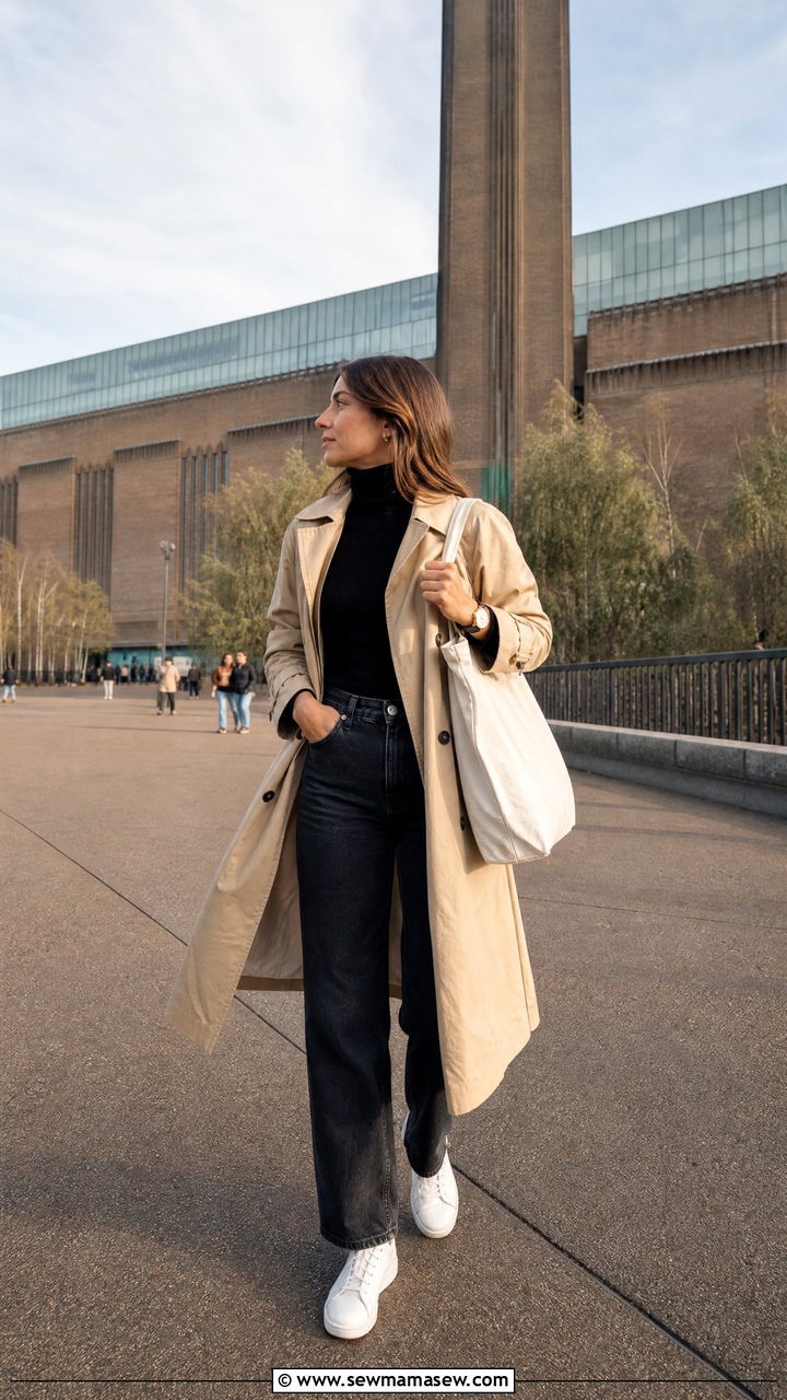 London Museum Day Outfit - 30 Europe travel outfits ideas