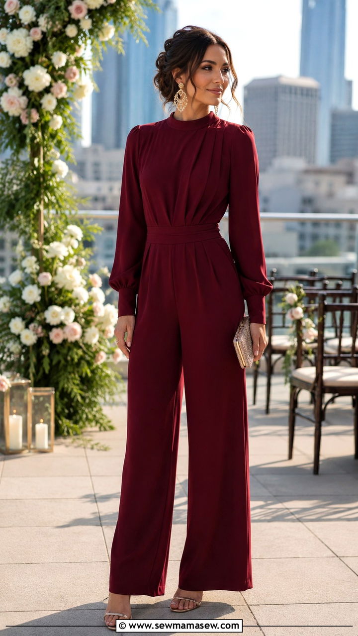 Long Sleeve Jumpsuit For Wedding Guest - 20 Wedding guest outfit ideas with long sleeves