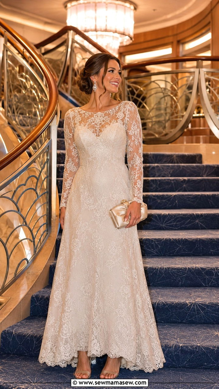 Long Sleeve Lace Gown Disney Cruise Formal Night - 30 Disney cruise formal night outfit