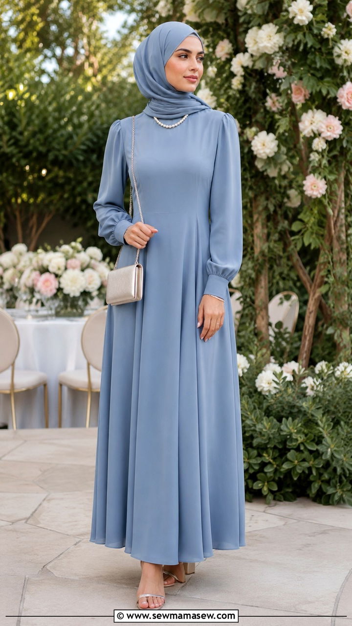 Long Sleeve Maxi Dress Wedding Guest - 25 Wedding guest outfit ideas Muslim wedding