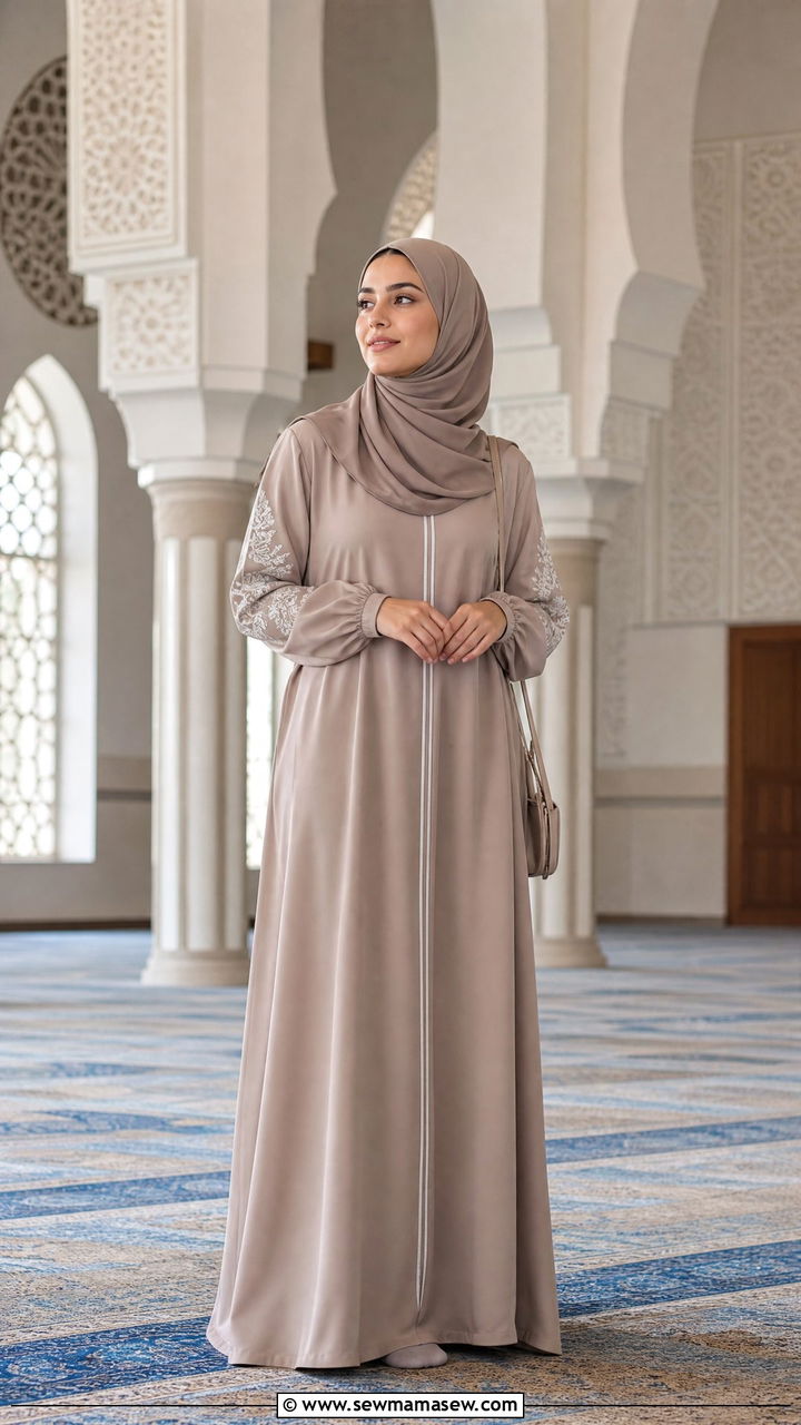 Long Sleeve Maxi Dress With Hijab - 20 Modest outfit ideas for mosque