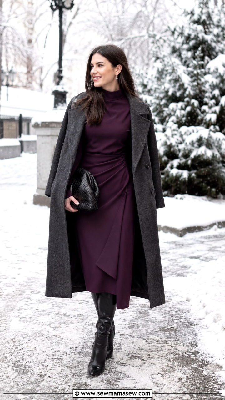 Long Sleeve Midi Dress For Winter Wedding - 30 Midi dress for wedding guest outfit ideas