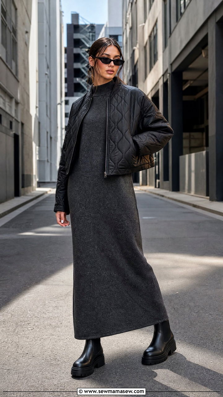 Long Sweater Dress Outfit - 35 How to style a sweater dress