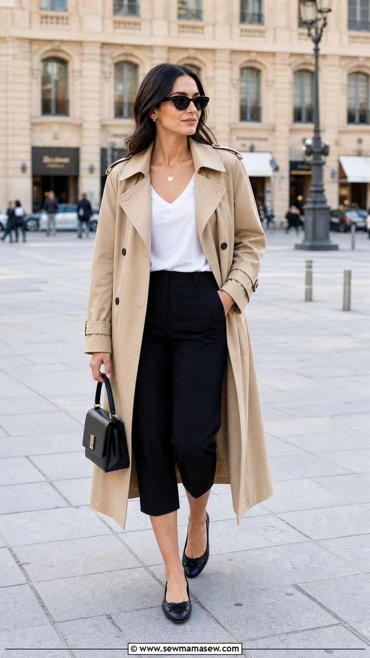 Long Trench Coat With Capri Pants - 30 Long trench coat outfit ideas for spring