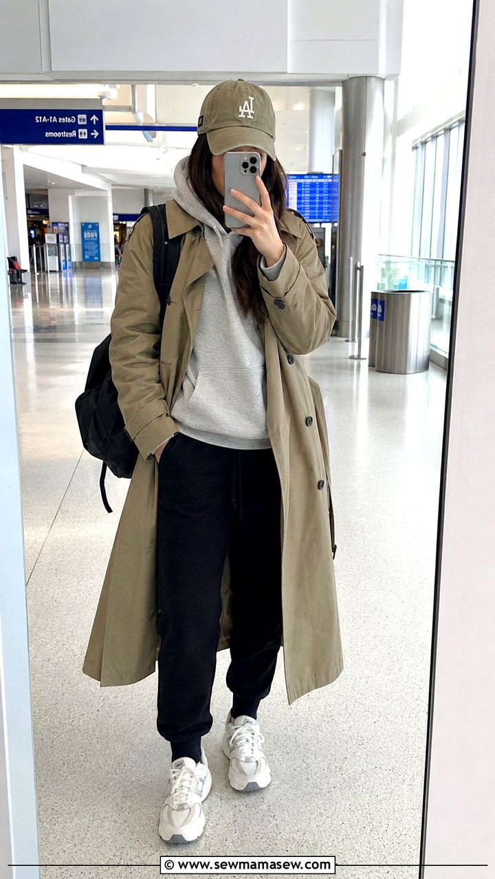 Long Trench Coat With Joggers - 30 Long trench coat outfit ideas for spring