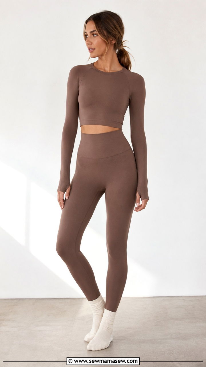 Long sleeve crop top and legging barre outfit - 20 Barre outfit ideas