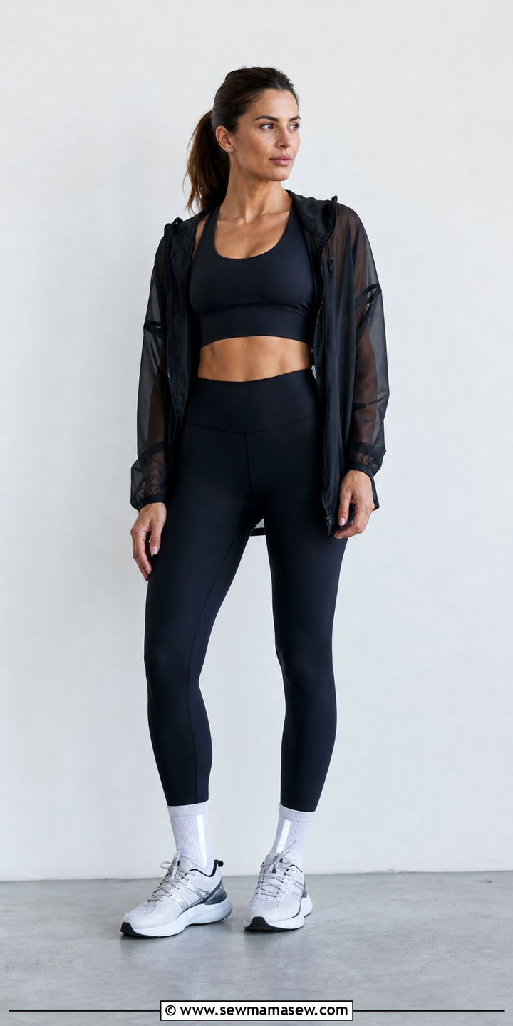 Longline Sports Bra and High Rise Running Leggings - 25 Evening run outfit ideas