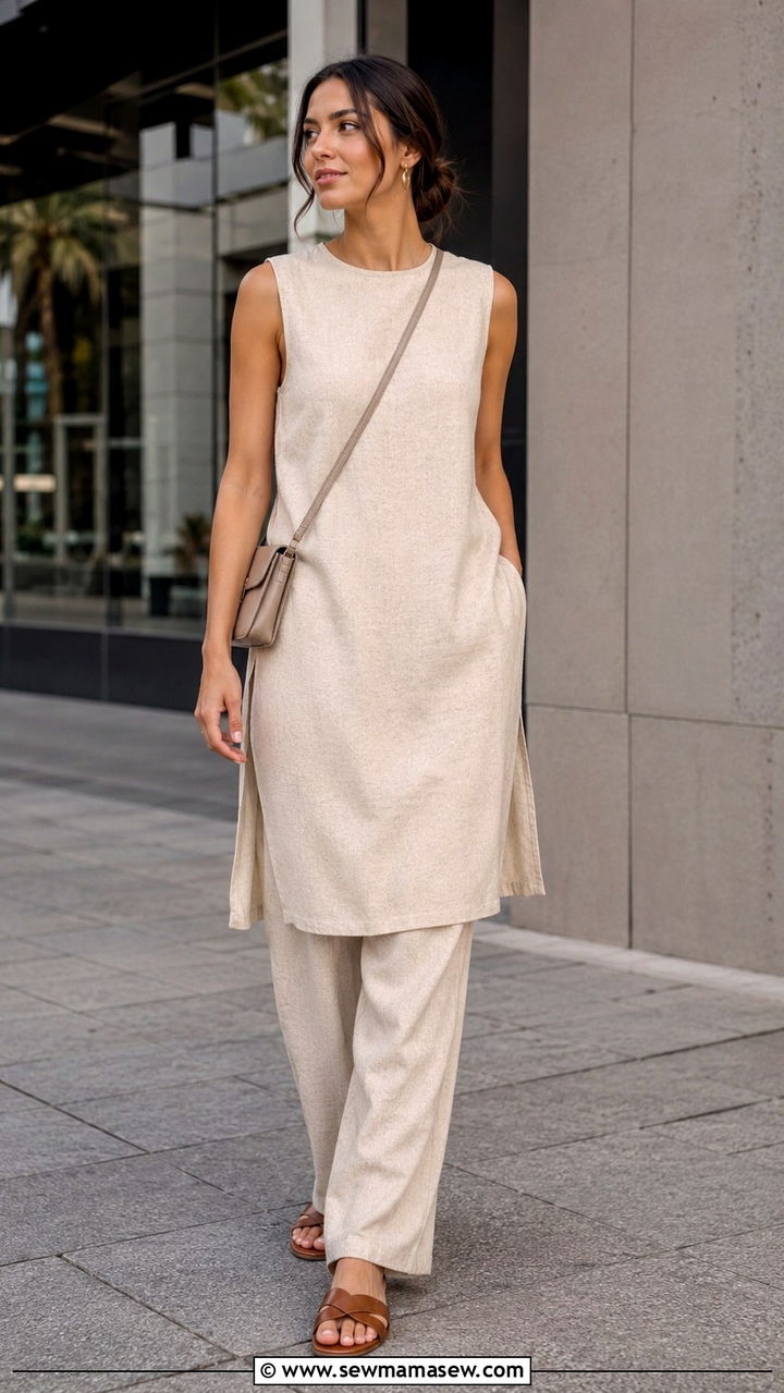Longline Tunic Over Relaxed Trousers Outfit - 30 Outfit ideas for millennial women