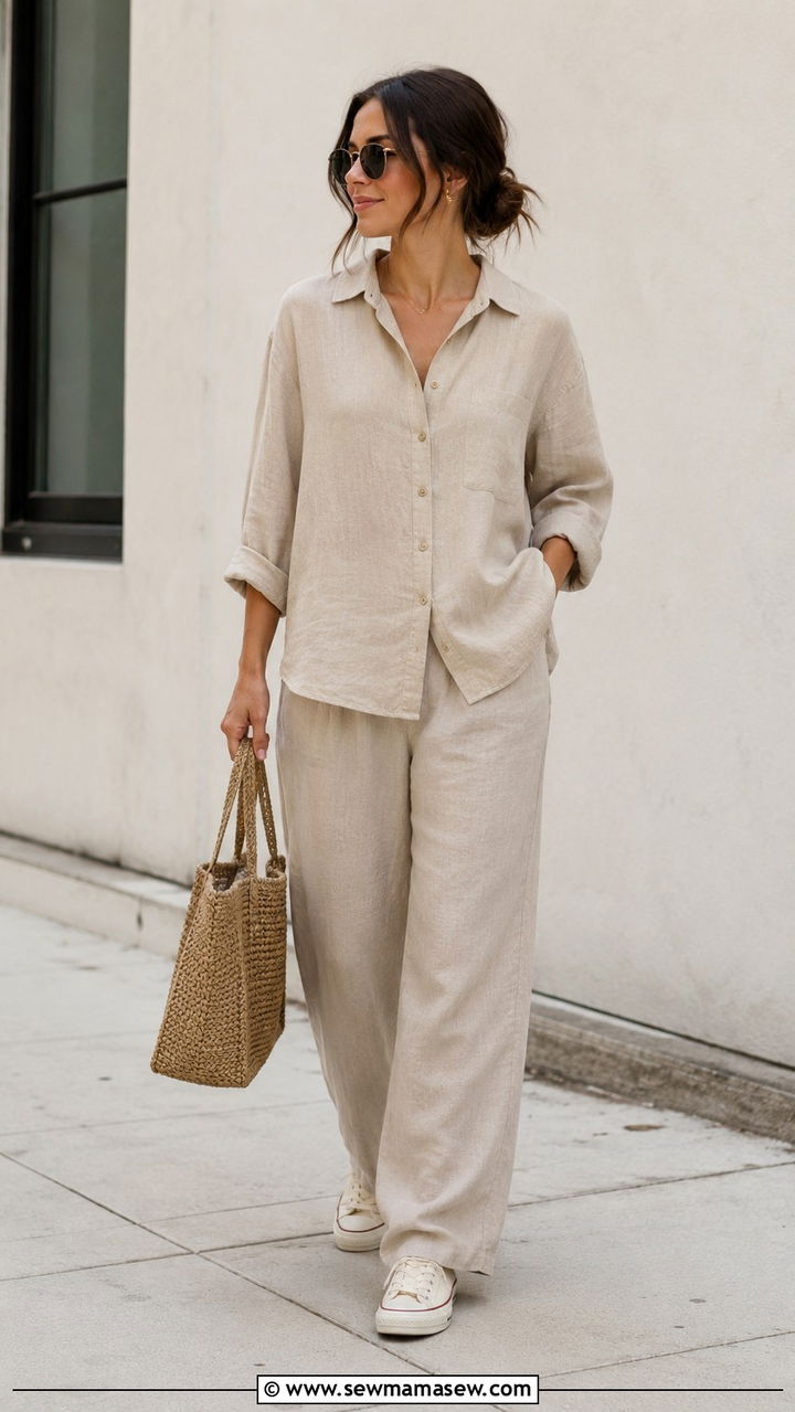 Low Energy Dressing Neutral Set Outfit - 25 2026 fashion trends women casual