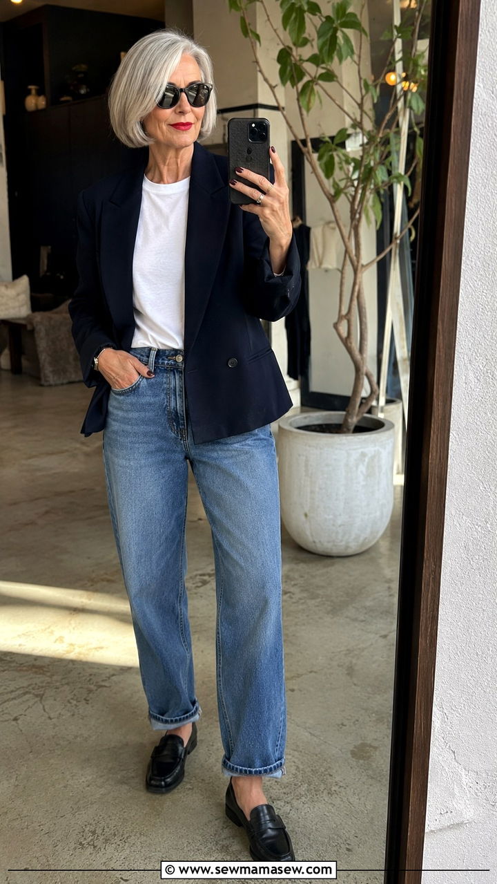 Lyn Slater Blazer and Flat Shoes Outfit - 20 Lyn Slater outfit ideas