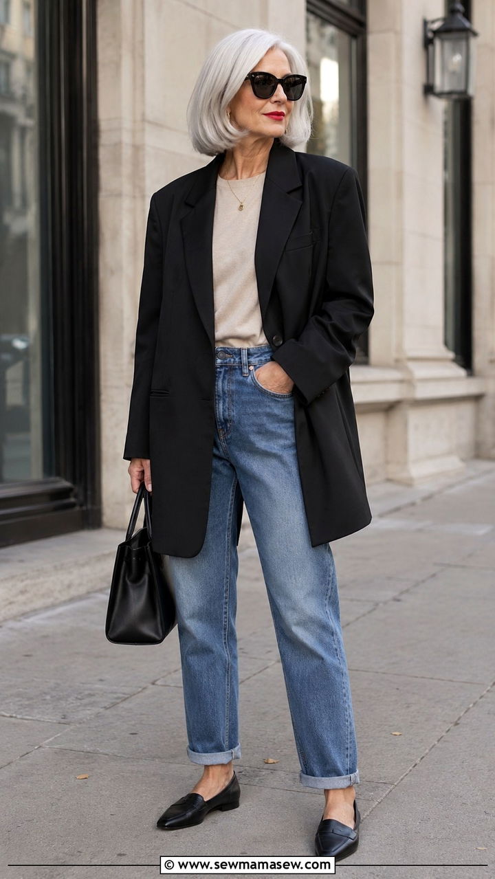 Lyn Slater Oversized Blazer With Jeans Outfit - 20 Lyn Slater outfit ideas