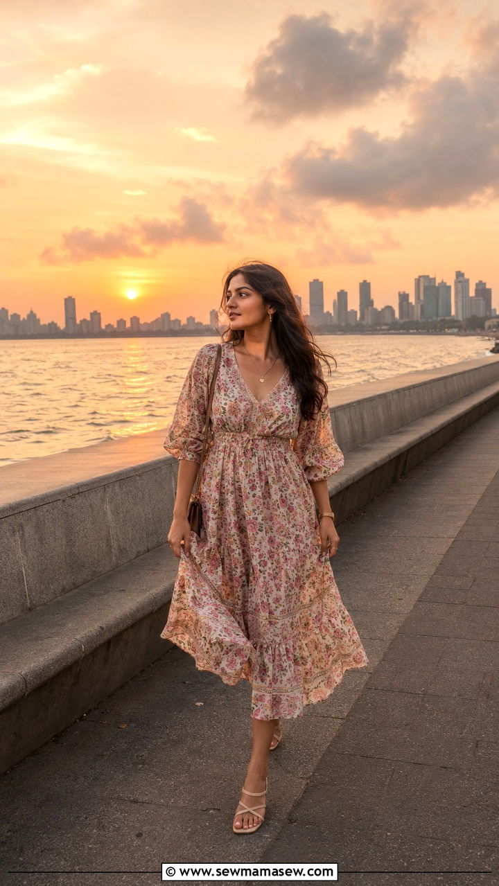 Marine Drive flowy dress outfit Mumbai - 25 Mumbai outfit ideas