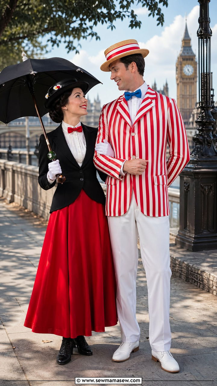 Mary Poppins and Bert Couple Outfit - 35 Disney outfit ideas for couples