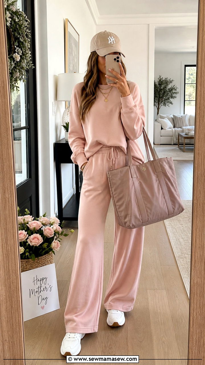 Matching Athleisure Set With Fashion Sneakers - 40 Mother's Day outfit ideas