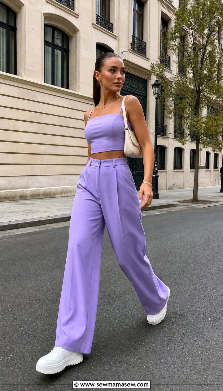 Matching Co Ord Set With Platform Sneakers - 25 cute outfits inspo