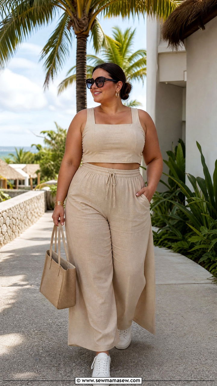 Matching Co Ord Set With Sneakers Outfit - 30 Cute outfits for curvy women