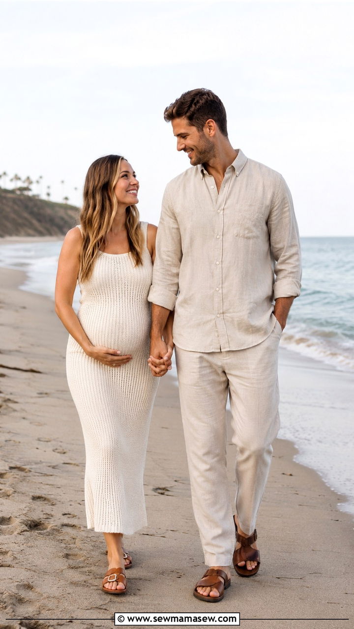 Matching Couple Pregnancy Announcement Outfits - 20 Pregnancy announcement photo outfit ideas