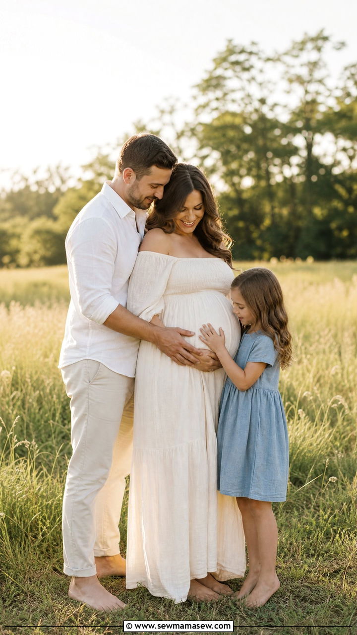 Matching Family Coordinated Maternity Photoshoot Outfits - 25 Maternity outfit ideas for photoshoot