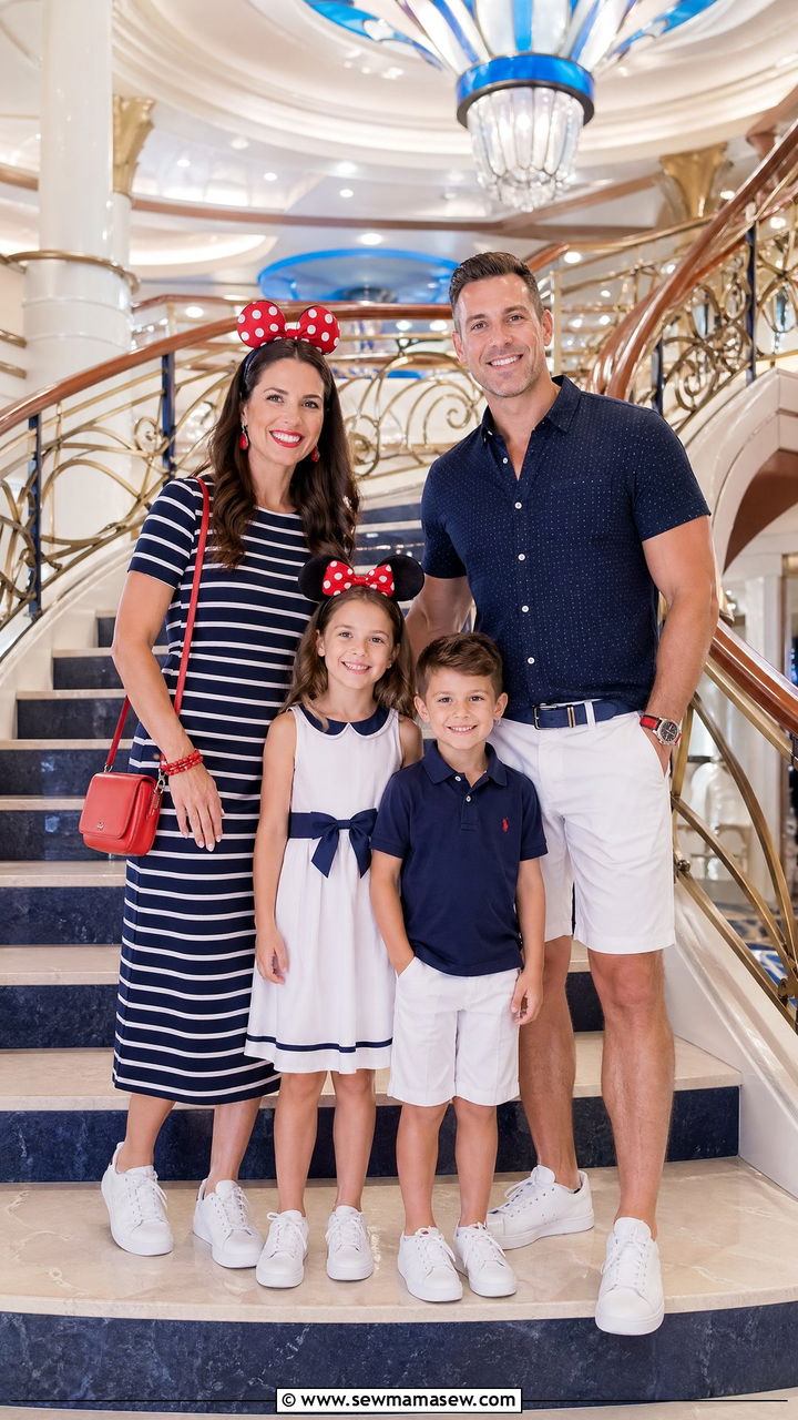 Matching Family Nautical Outfits for Disney Cruise Photos - 35 Disney cruise outfit ideas