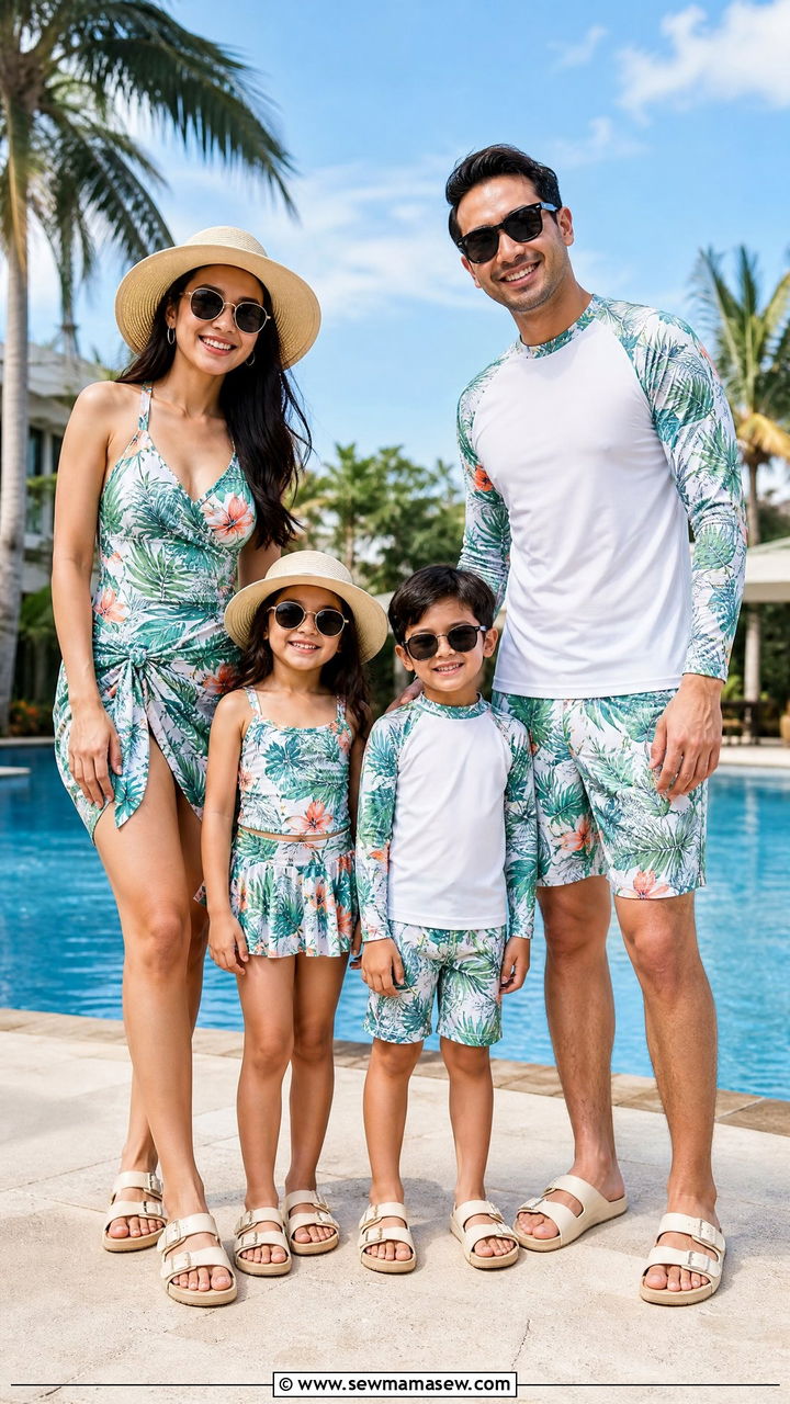 Matching Family Swim Outfits - 30 Matching summer family outfits