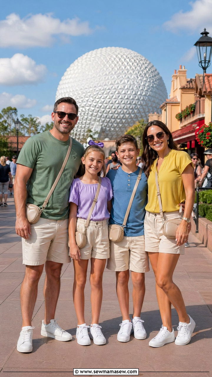 Matching Family World Showcase Color Outfit - 35 Epcot outfit ideas