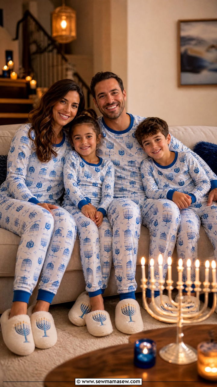 Matching Hanukkah Pajama Set For A Cozy Night In - 25 Hanukkah outfit ideas
